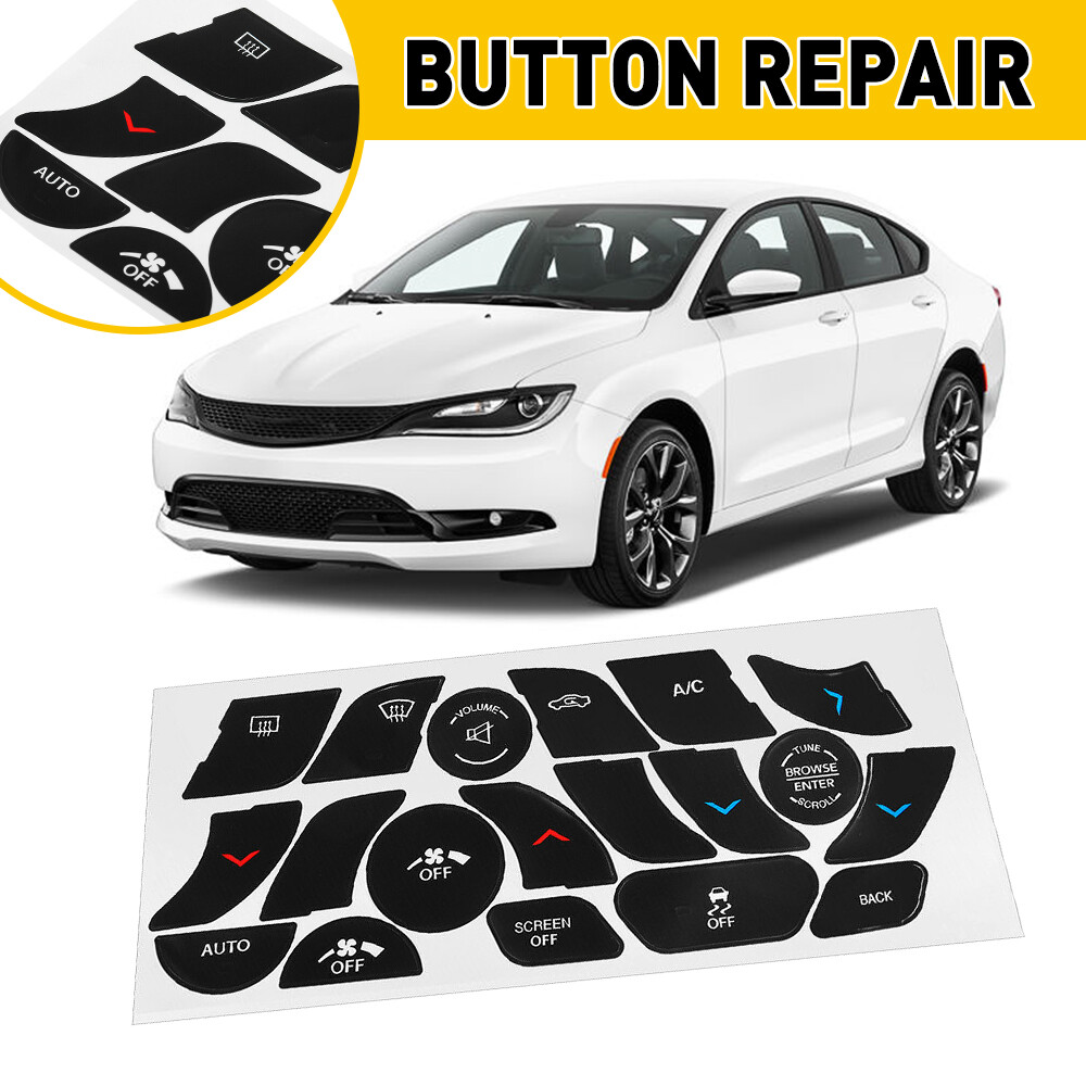 AC Dash Button Repair Kit Climate Decal Control Stickers For Chrysler 200 14-17