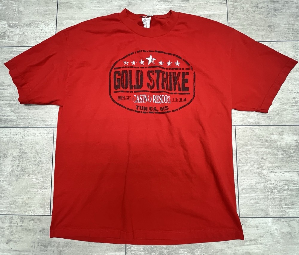 Gold Strike Casino & Resorts T-Shirt , Size XL , Red