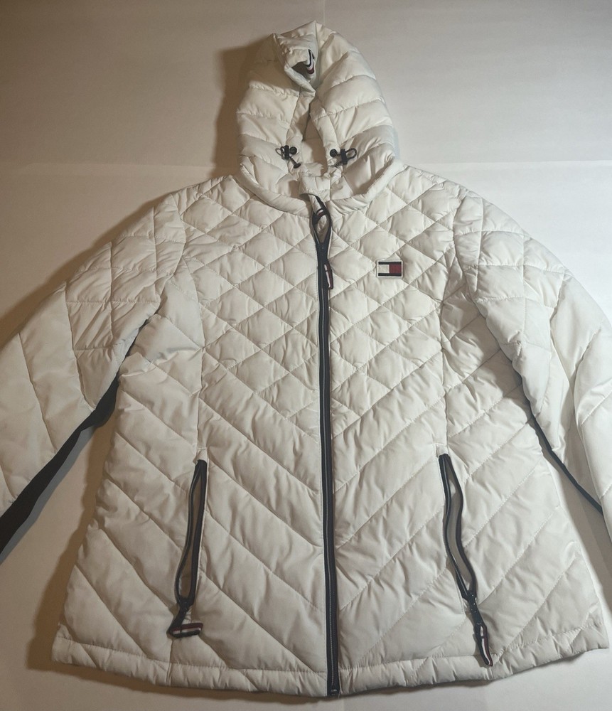 Tommy Hilfiger 1506135 Women's Packable Jacket - Large, White