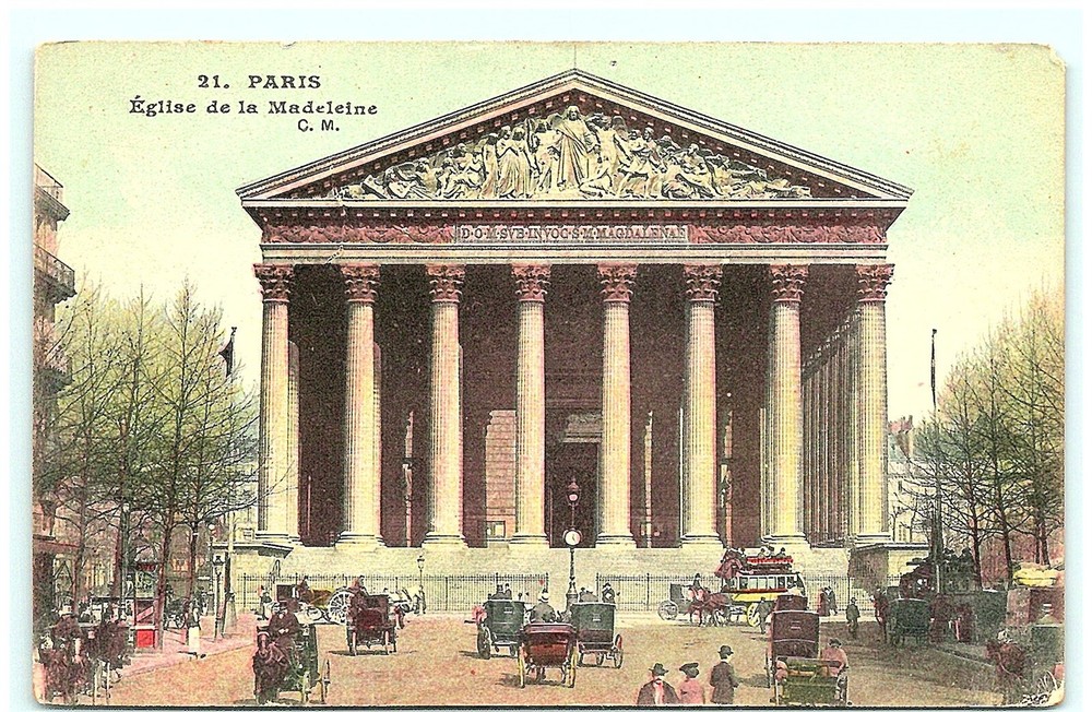 S04-7809, Eglise De La Madeleine, Paris, Antique Postcard