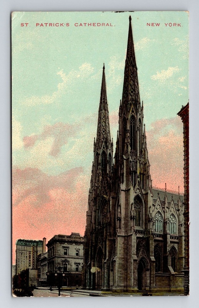 New York City NY, St Patrick's Cathedral, c1911 Vintage Postcard