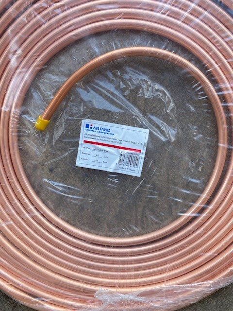 Ailiang 50ft AC Refrigeration Seamless Copper Coil V-HLS-050-0500-image