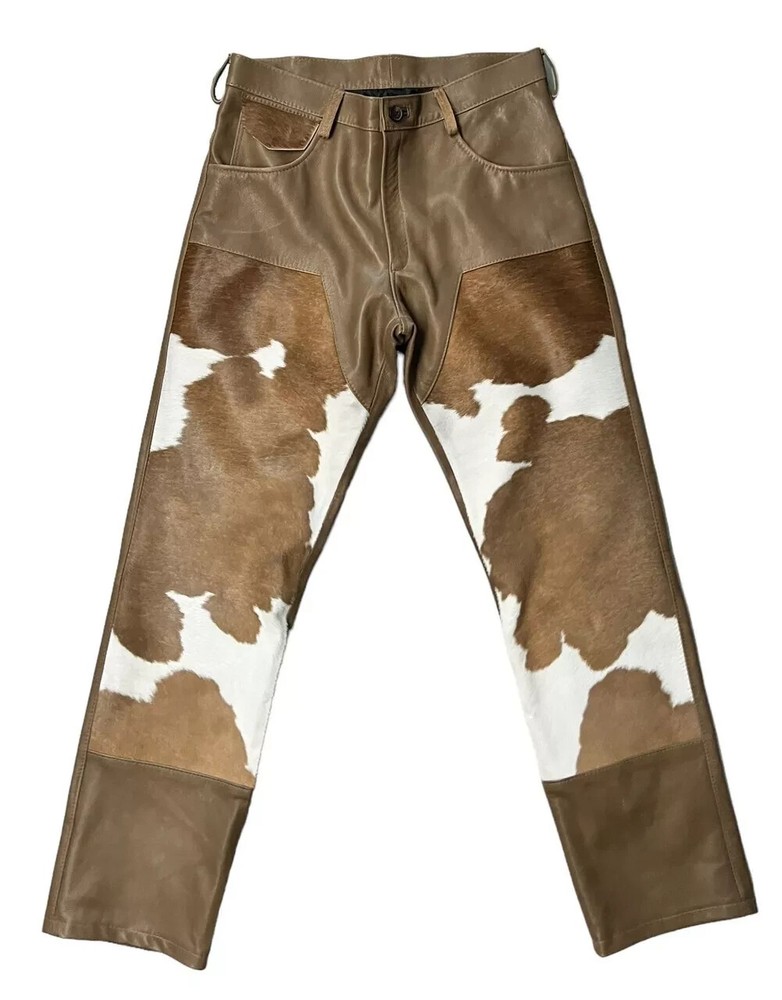 Men's New Natural Leather Pant Genuine Soft Cowhide Causal Wear Pant Jeans Pant