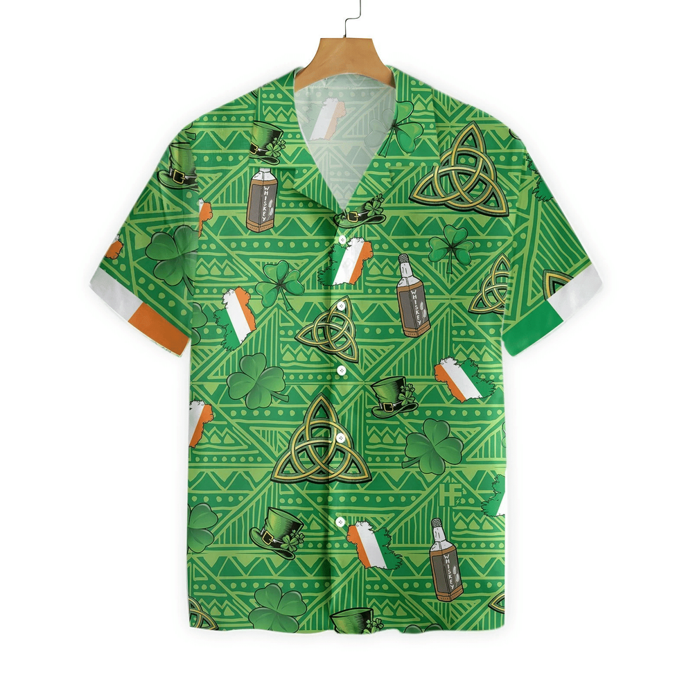 Irish Saint Patricks Day Hawaiian Shirts For Men US Size Summer Style NEW