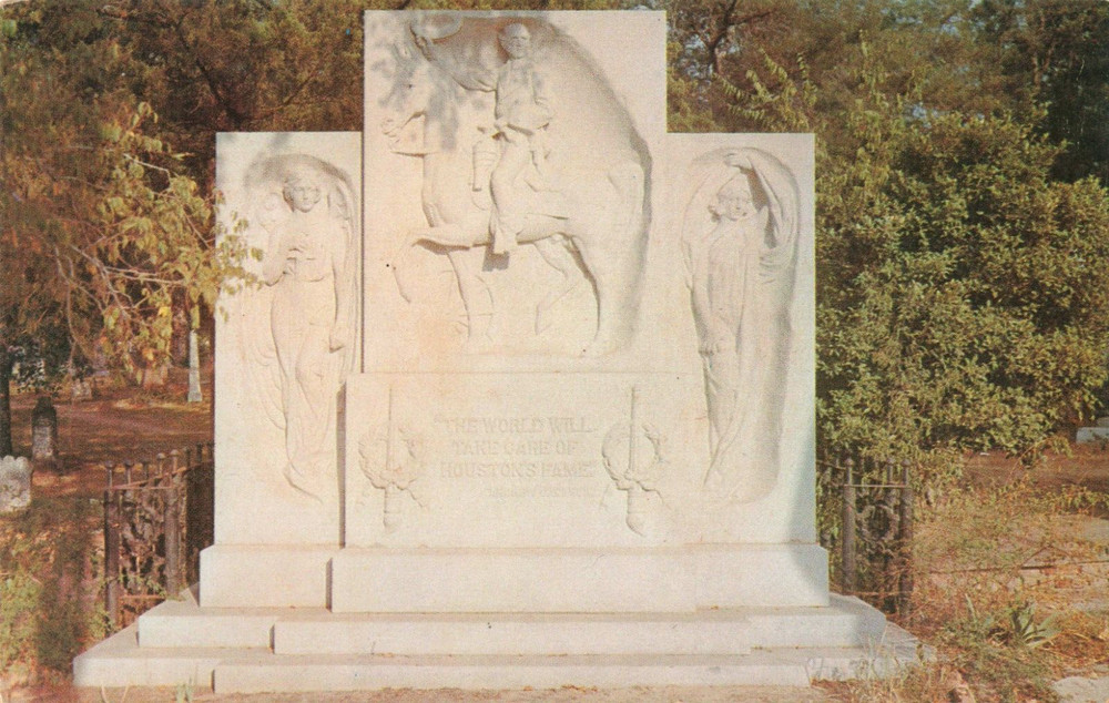 General Sam Houston's Grave - Huntsville Texas TX - Postcard