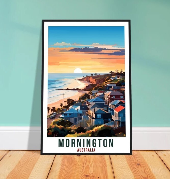 Mornington Australia Travel Poster Wall Art Decor