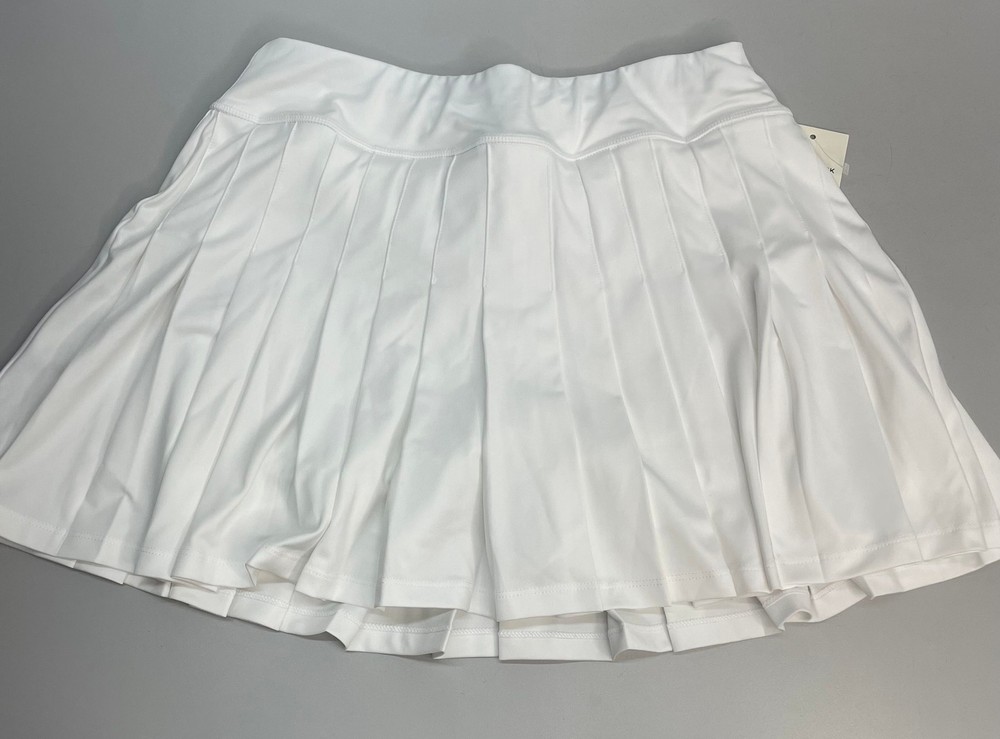 Tuckernuck Sport Women Mini Tennis Skirt White Size M High Rise Pleated Pocketed