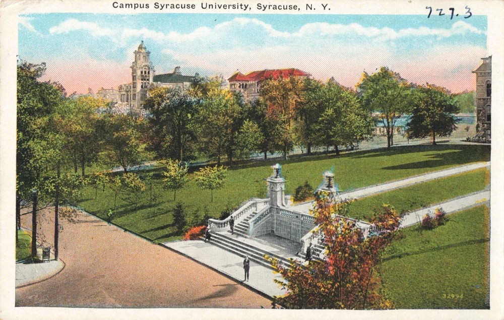 Syracuse NY New York, Syracuse University Campus, Vintage Postcard