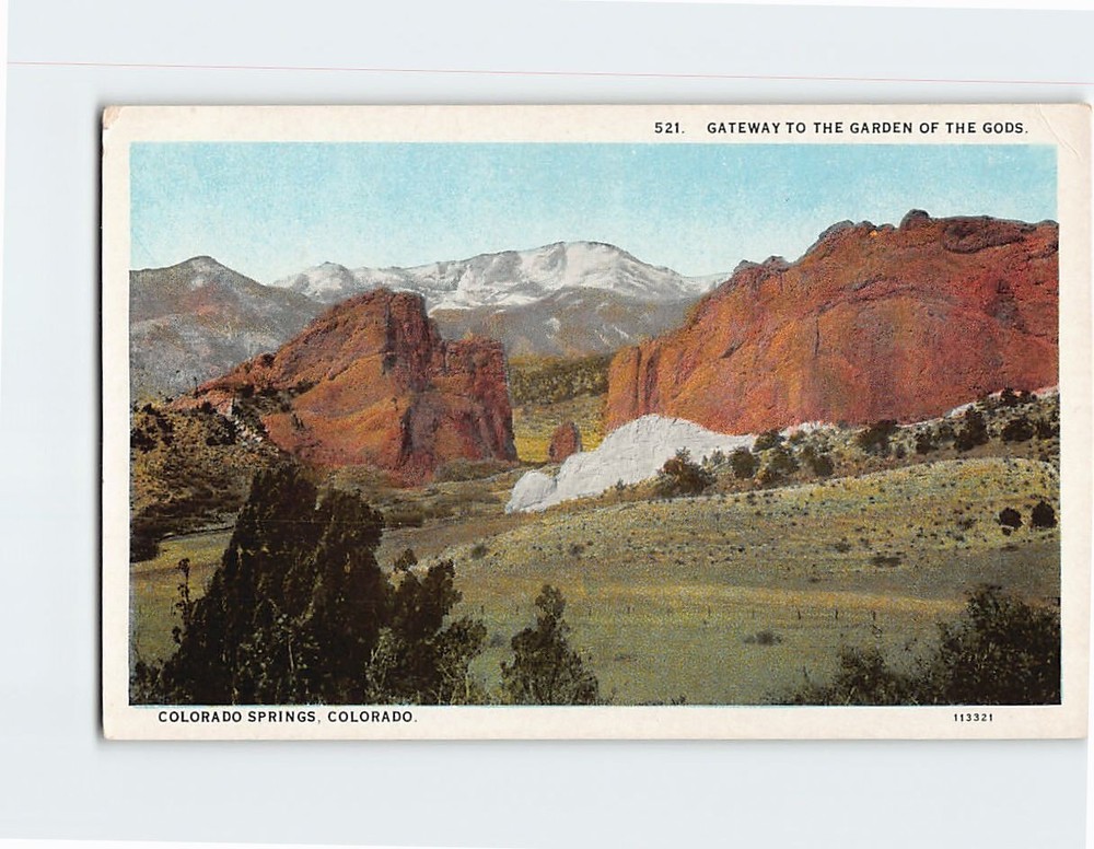 Postcard Gateway to the Garden of the Gods Colorado Springs Colorado USA