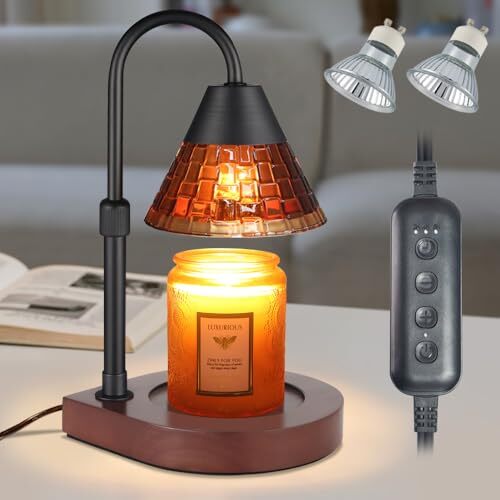 Dimmable Candle Warmer Lamp with Timer and Melter Function