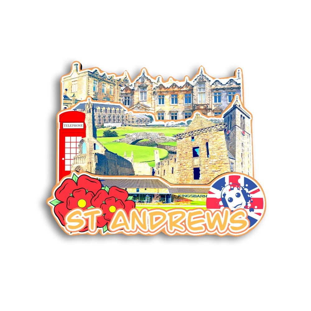 St Andrews UK Refrigerator magnet 3D travel souvenirs wood craft gifts