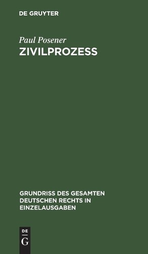 Paul Posener Zivilprozeß (Hardback)