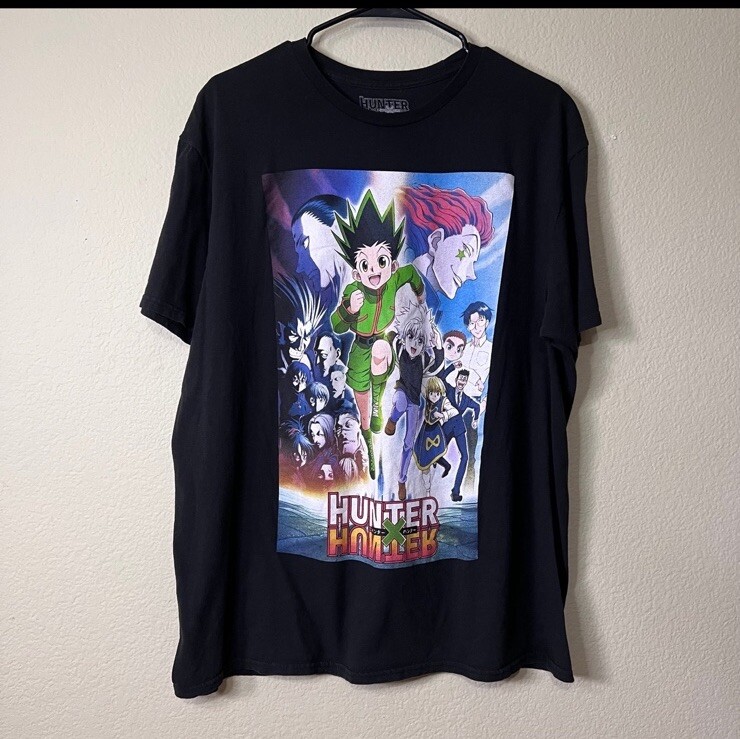 Hunter X Hunter Anime Men's T-Shirt Black  Size XL