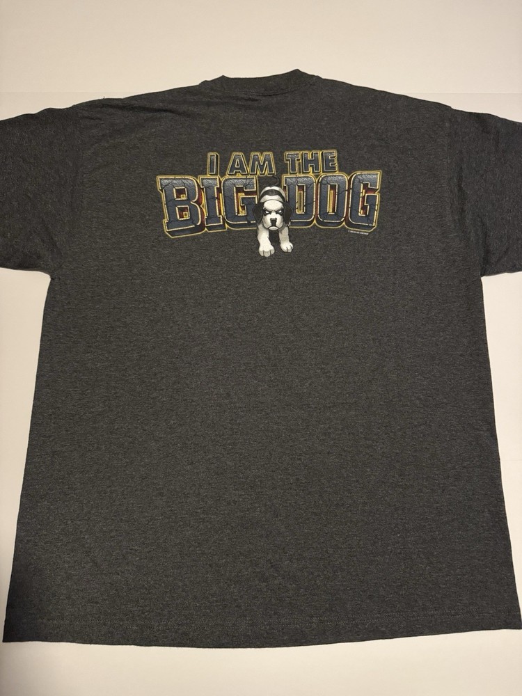 Vintage Big Dogs “I Am The Big Dog” Graphic T Shirt Bulldog USA XXL Y2K Tee