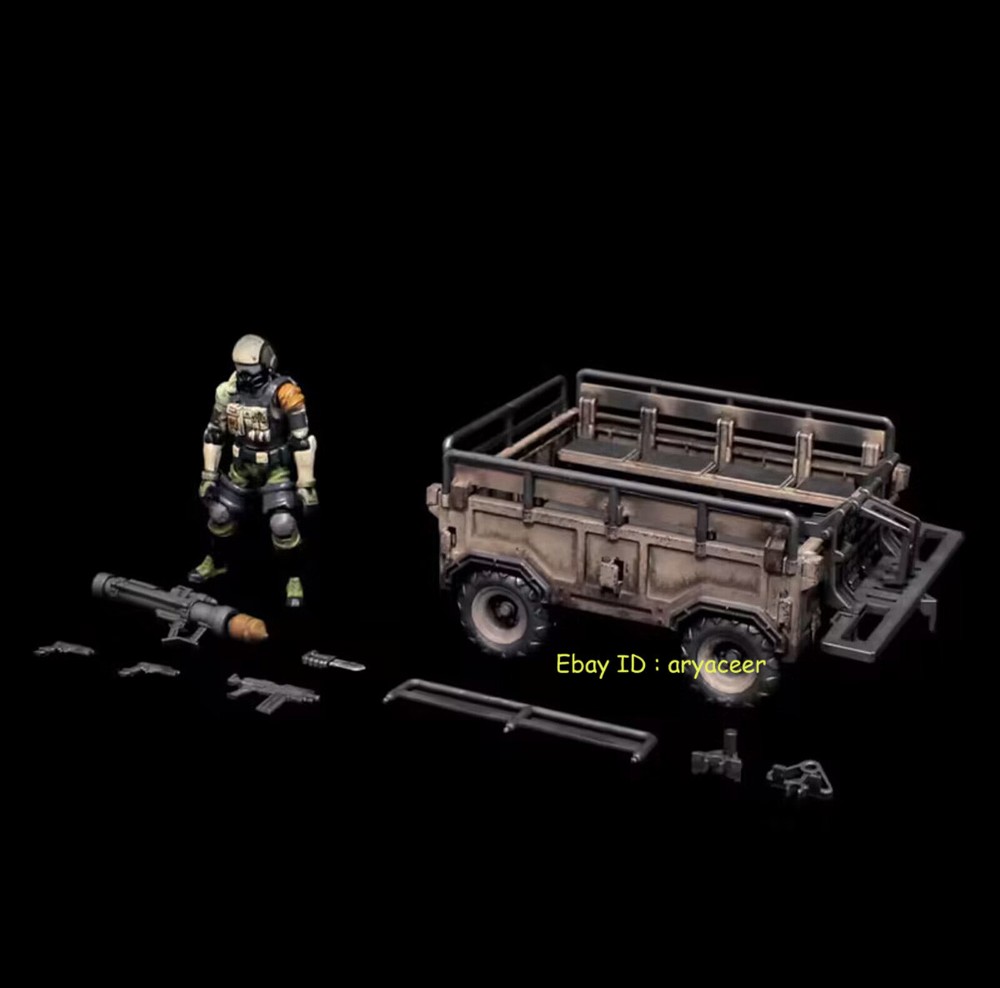 Acid Rain World FAV-A06 Sand Armored Trailer 1/18 Action Figure Model In Stock-image