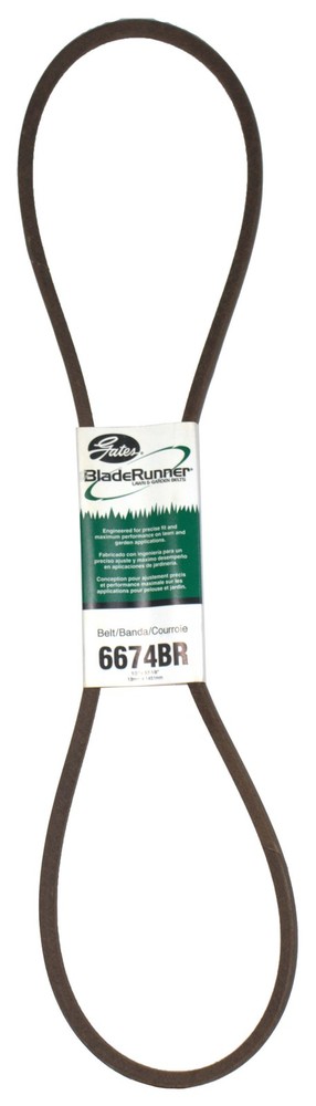 Gates BladeRunner Lawn Garden Belt 1/2in x 57-1/8in 38 Degree Pulley Part 6674BR