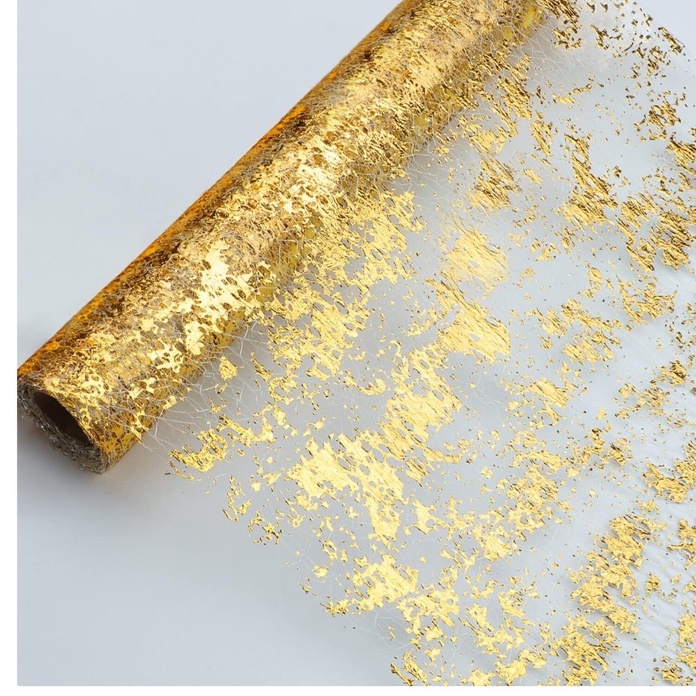 Elegant 11x100ft Metallic Gold Table Runner for Weddings & Events  