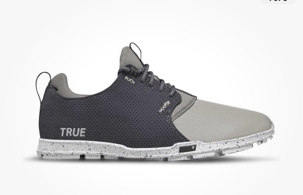 TRUE linkswear OG Feel Men's Golf Shoes Gray Black Sneaker Lace Up Lightweight