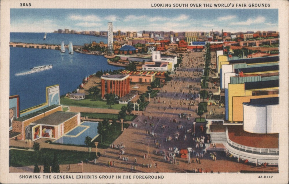 CHICAGO, Illinois IL World's Fair Grounds, General Exhibits Group Teich Postcard