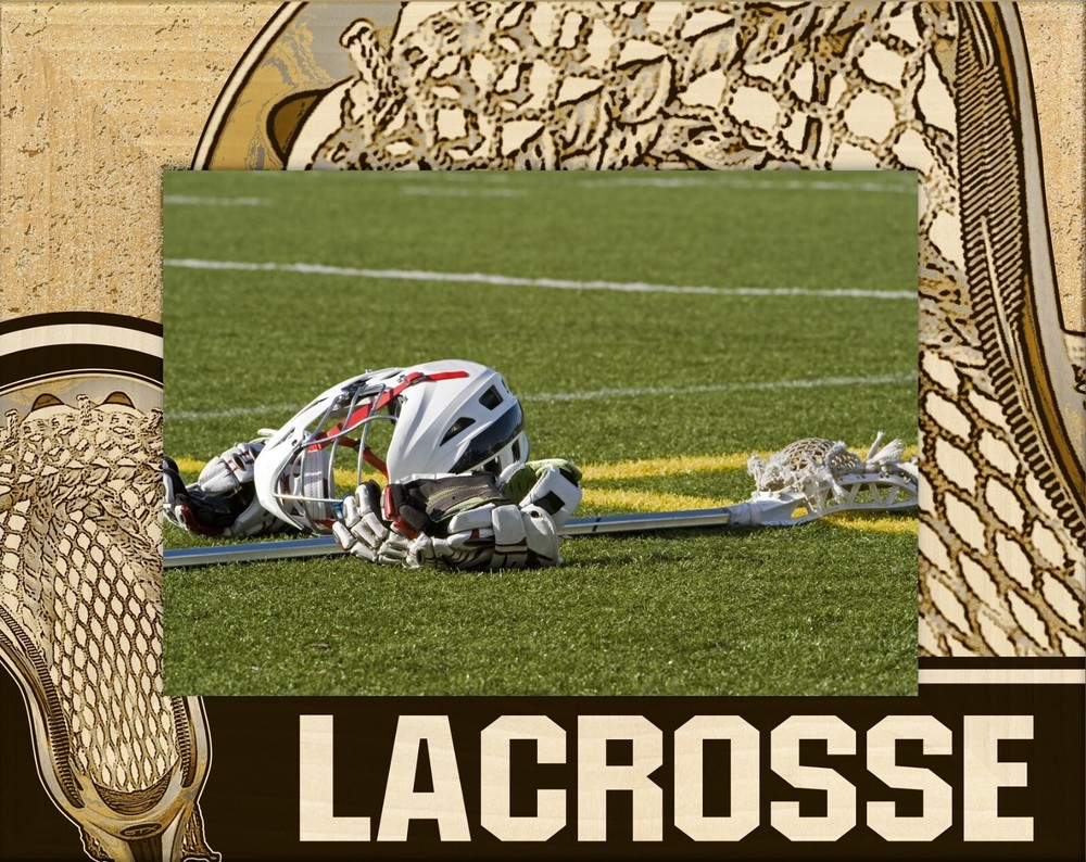 Lacrosse Laser Engraved Wood Picture Frame Landscape (4 x 6)