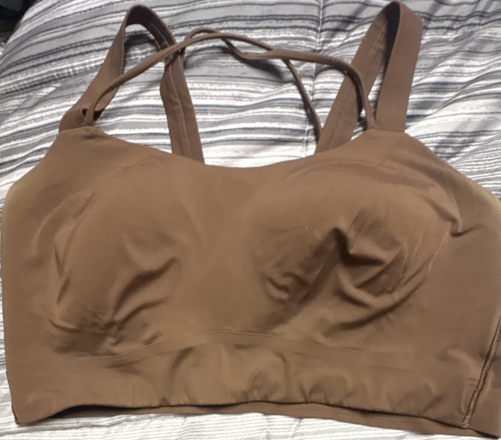 lululemon Like a Cloud Women’s Brown Crossback Wireless Padded Bra L/D