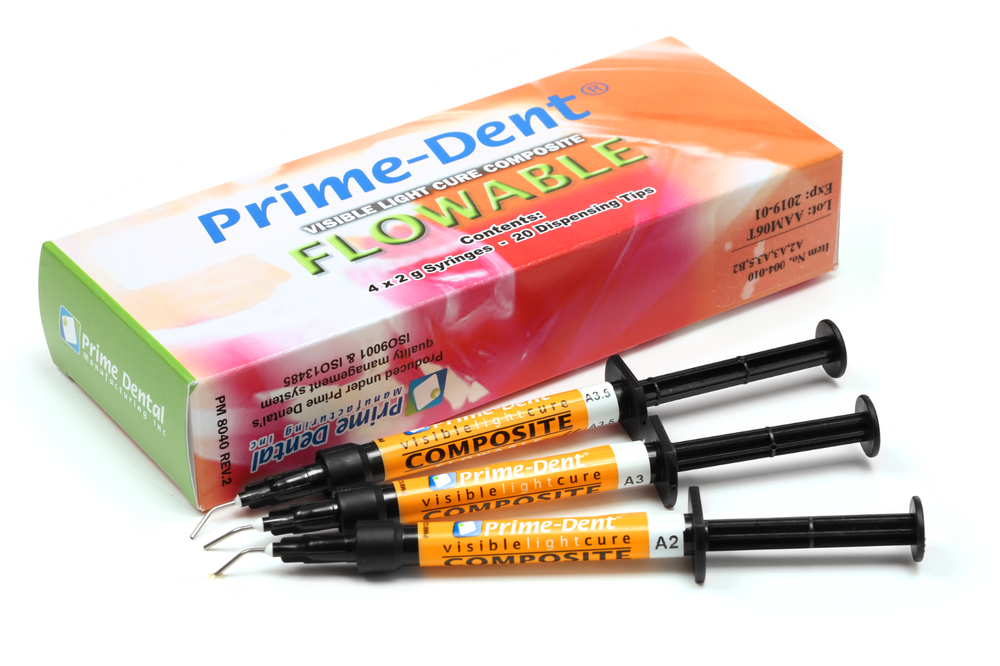 Prime-Dent Flowable Light Cure Dental Composite 4 Syringe Kit - A3.5 004-010A3.5