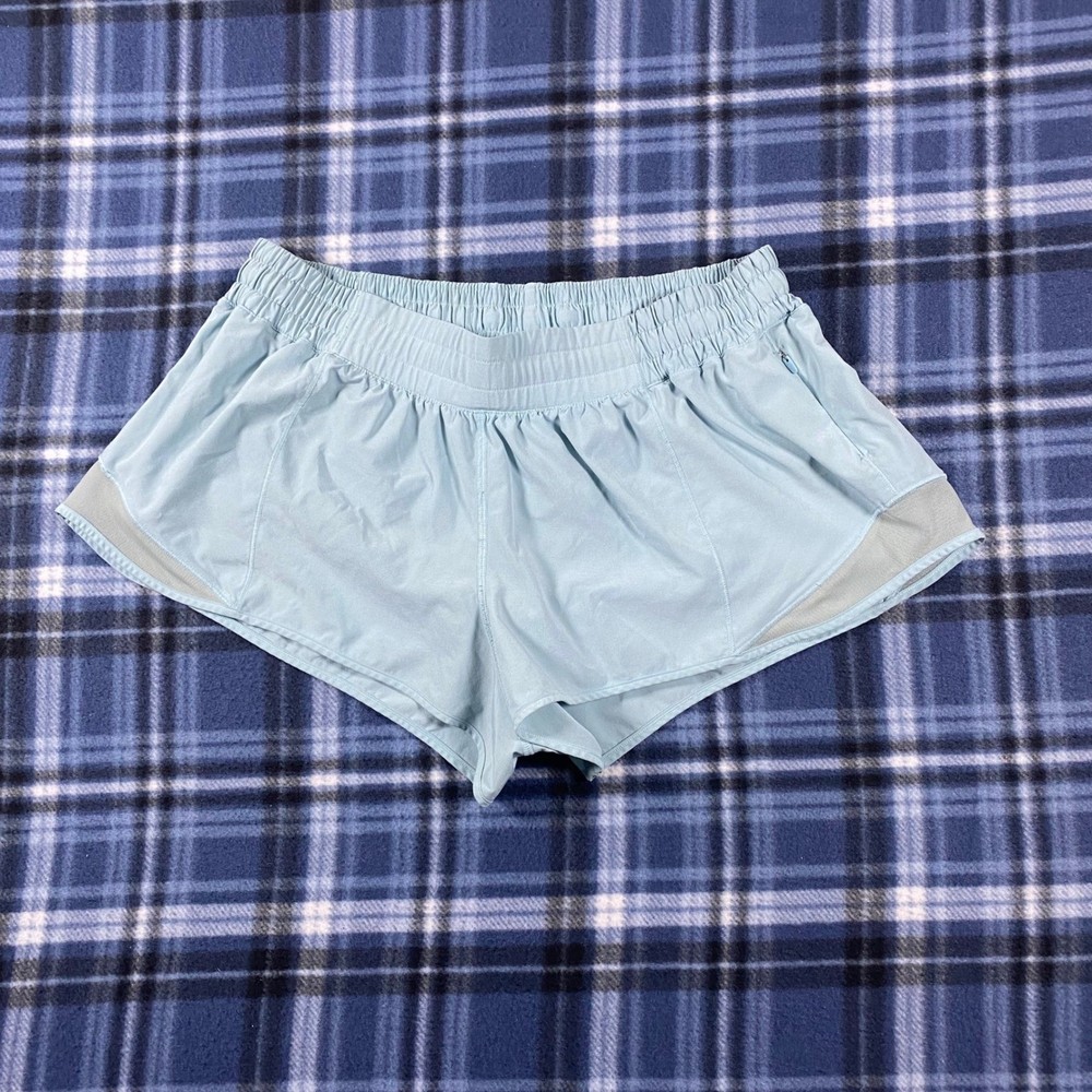 Lululemon Hotty Hot High-Rise Lined Short Blue Size 12 W7ARKR