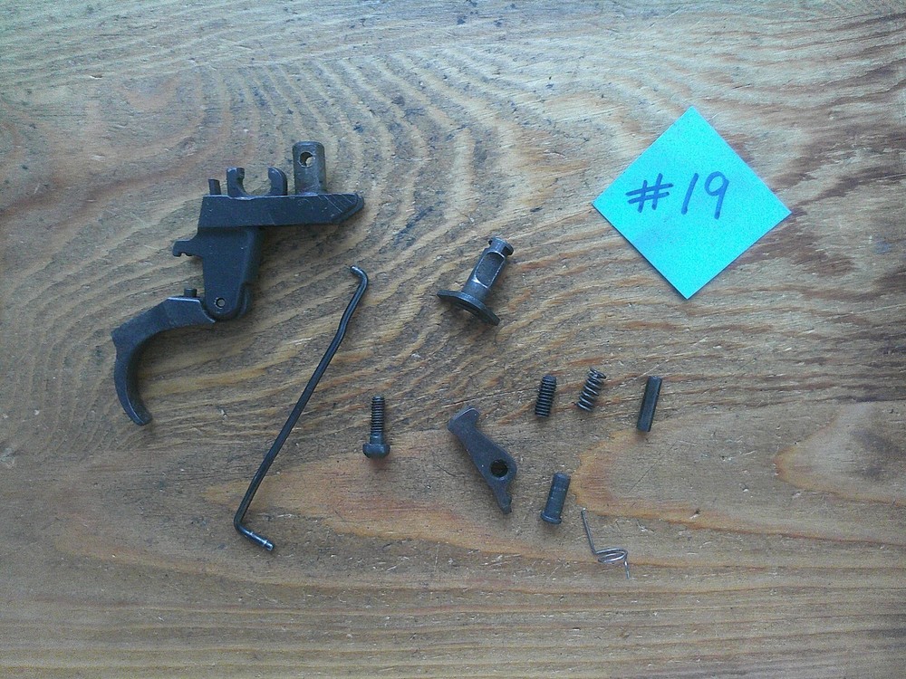 Ruger M77 Tang Safety Trigger Assembly Parts Set Blued Original Old Model