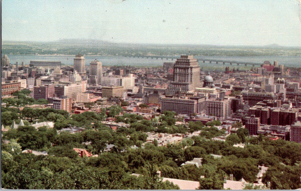 Vintage Postcard General View of Montreal Canada (POSTED)