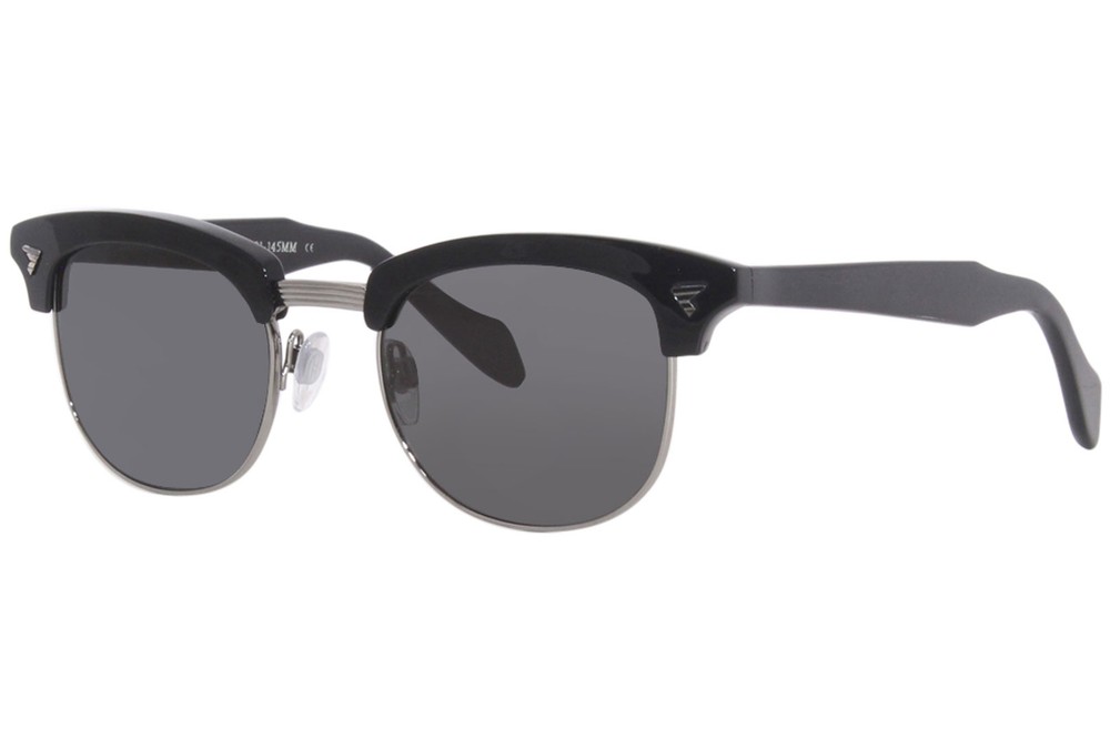 American Optical Sirmont C1 Sunglasses Black Gunmetal/Grey Round Shape 51mm