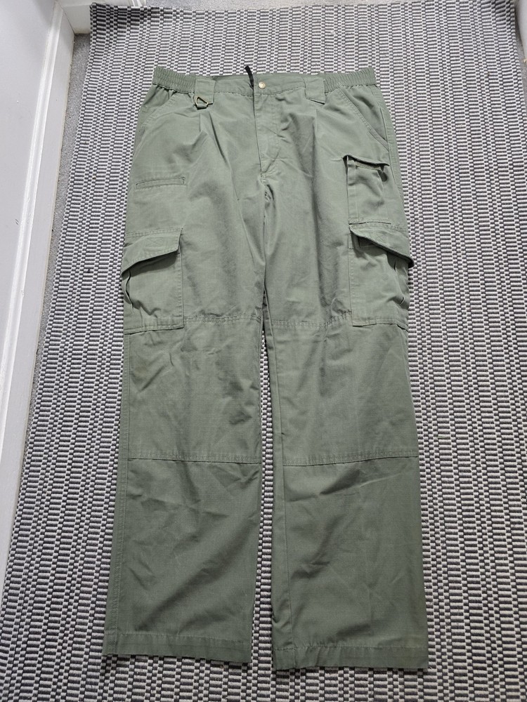 Propper Tactical Military Pants Mens 40x32 Green Cargo Ripstop Elastic Waist