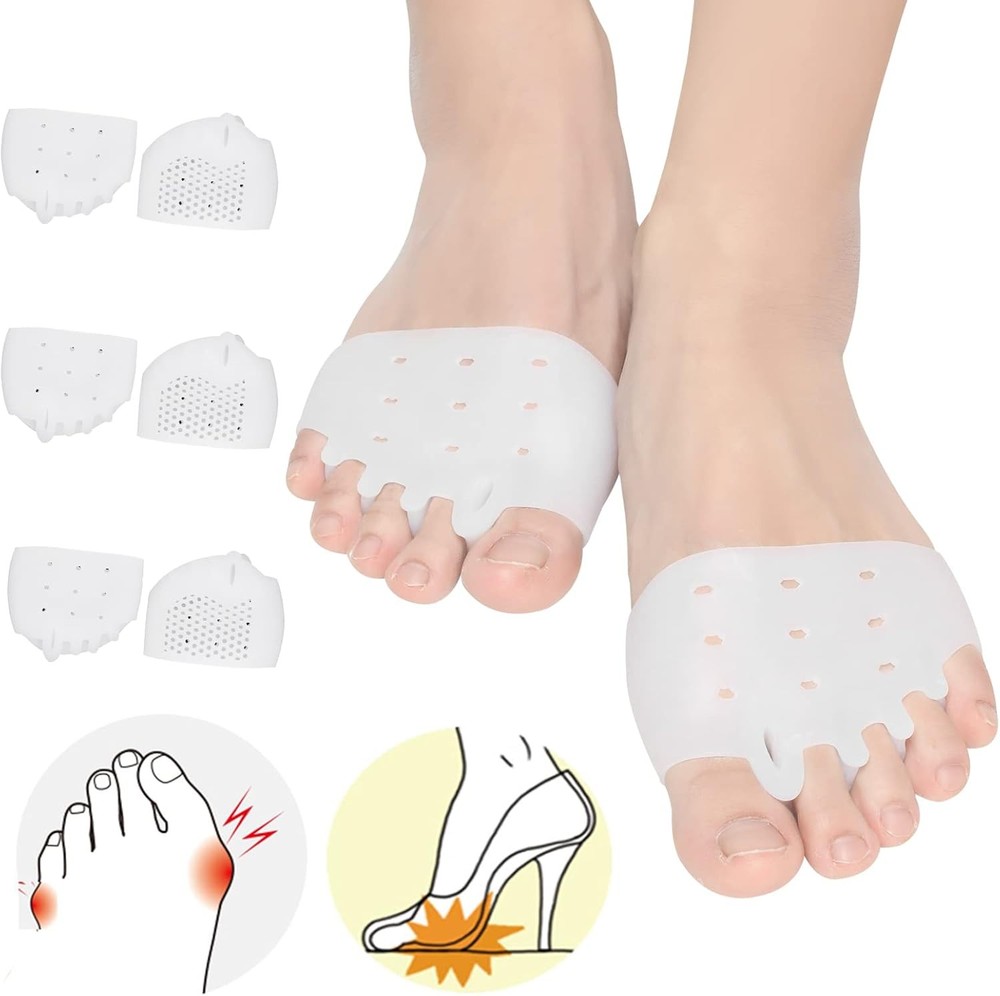 Toe Separators and Metatarsal Pads for Women 3 Pairs Comfort Relief