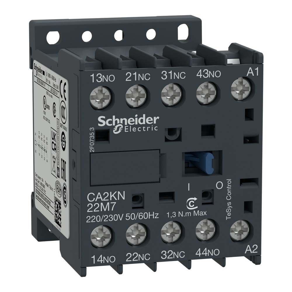 Schneider CA2KN22F7 - TeSys K control relay 2NO+2NC 110V AC co - Made In France