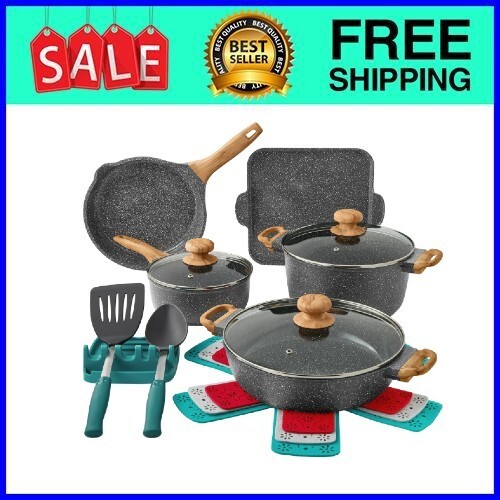 Pioneer Woman 14pc Cookware Set Charcoal