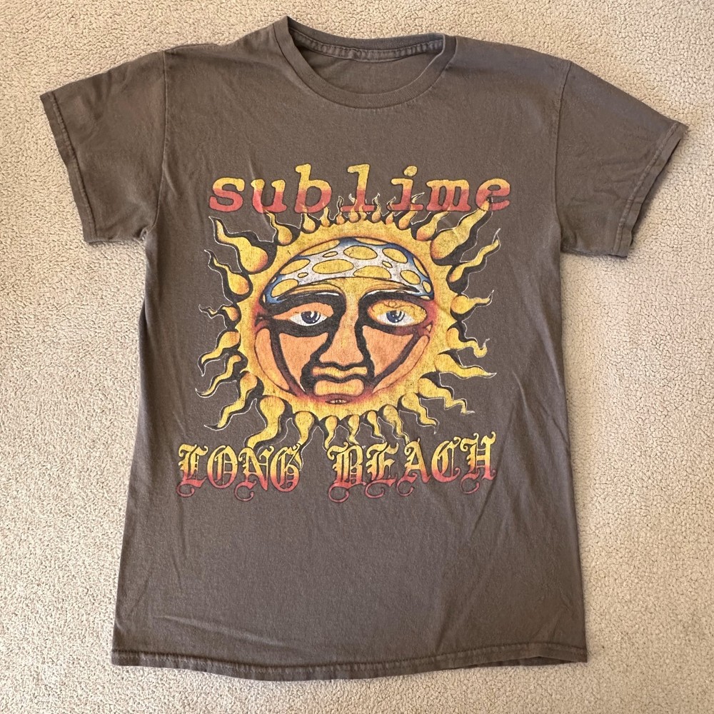 Sublime Band T-Shirt Sun Logo Long Beach Graphic Tee Adult Size Small