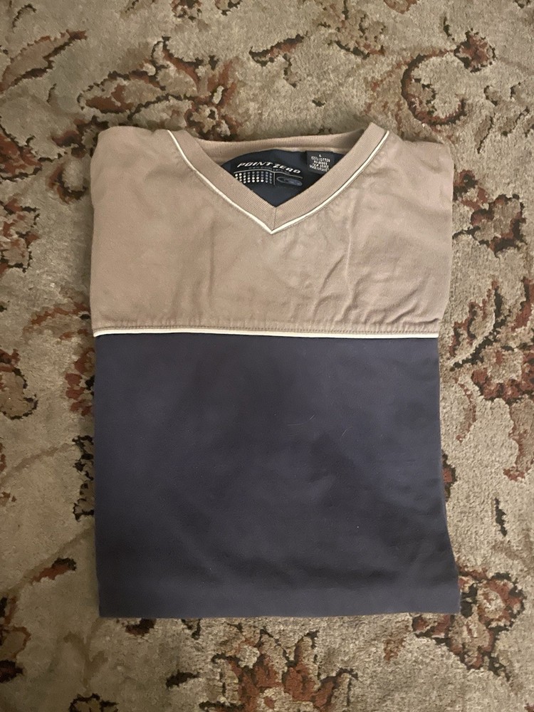 Vintage Two Toned Point Zero Y2K V-Neck Shirt