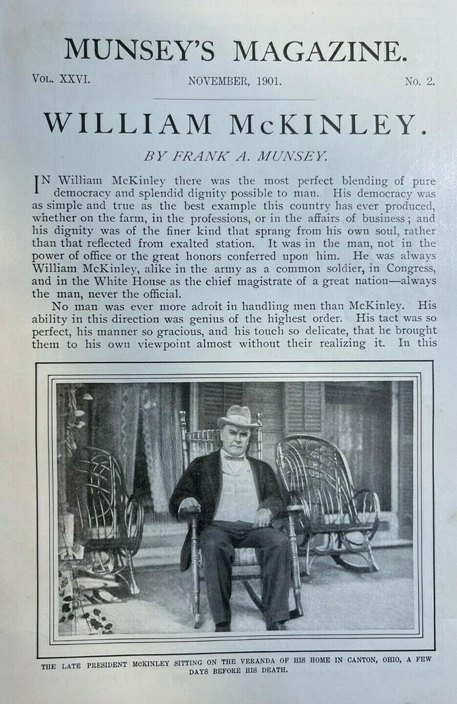 1901 President William McKinley illustrated
