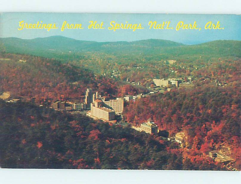 Pre-1980 PANORAMIC VIEW Hot Springs National Park Arkansas AR i0901