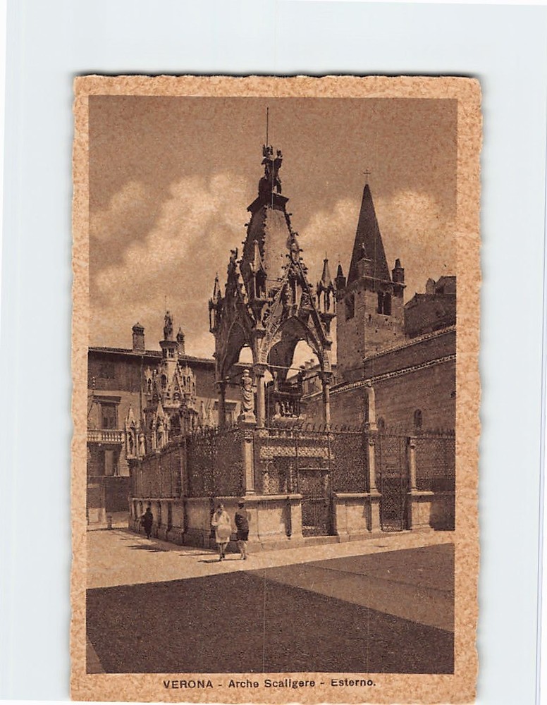 Postcard Scaliger Tombs in Verona Italy