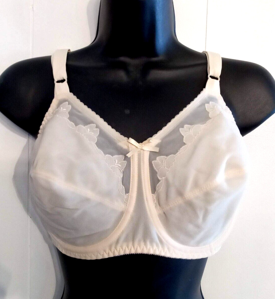 Bali 180 Flower Bra 34DD Full Coverage Floral Lace Underwire Union Made in USA
