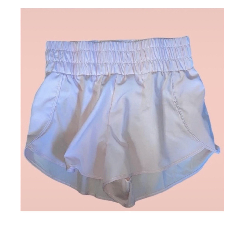Women’s Pink Athletic Pull-On Shorts M Solid Pockets Elastic Waist NWT