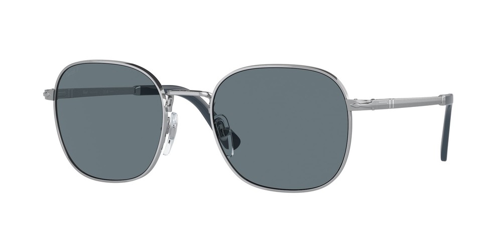 PERSOL PO1009S 518 3R Silver Dark Blue Polarized 54mm Unisex Sunglasses
