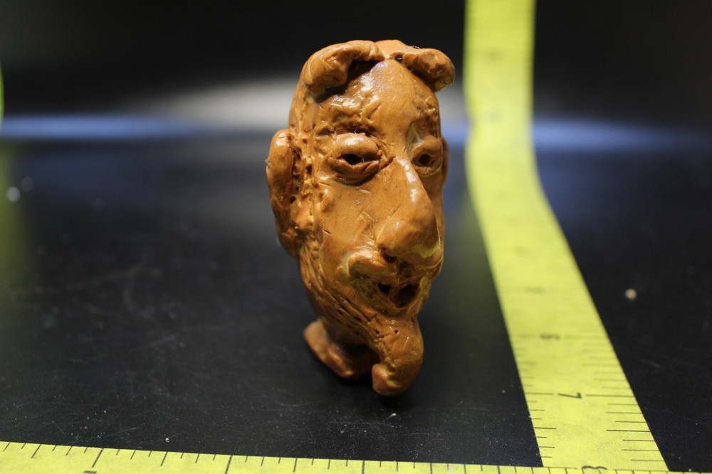Ugly Man Head Sculpture Abstract Obscure Strange Studio Pottery