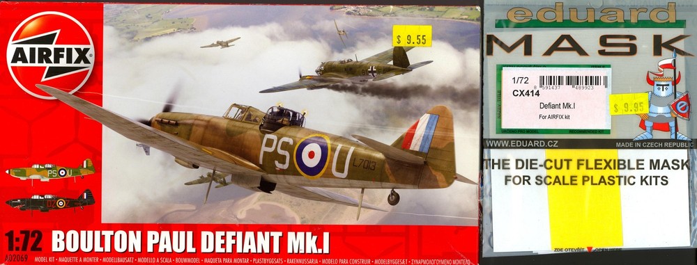 1/72 Airfix Models BOULTON PAUL DEFIANT Mk.1 + EDUARD PAINT MASK *MINT*