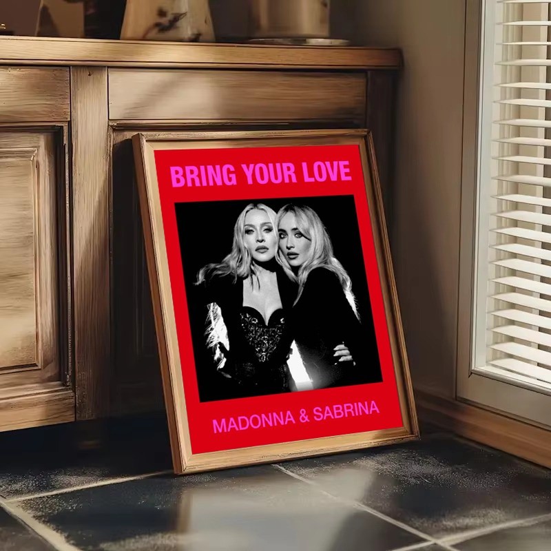 Madonna And Sabrina Carpenter Bring Your Love Single Poster