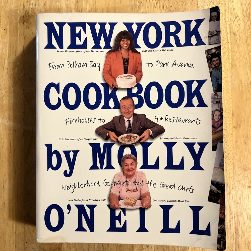 1992 1st Print New York Cookbook by Molly O'Neill, Firehouses Restaurants Neighb