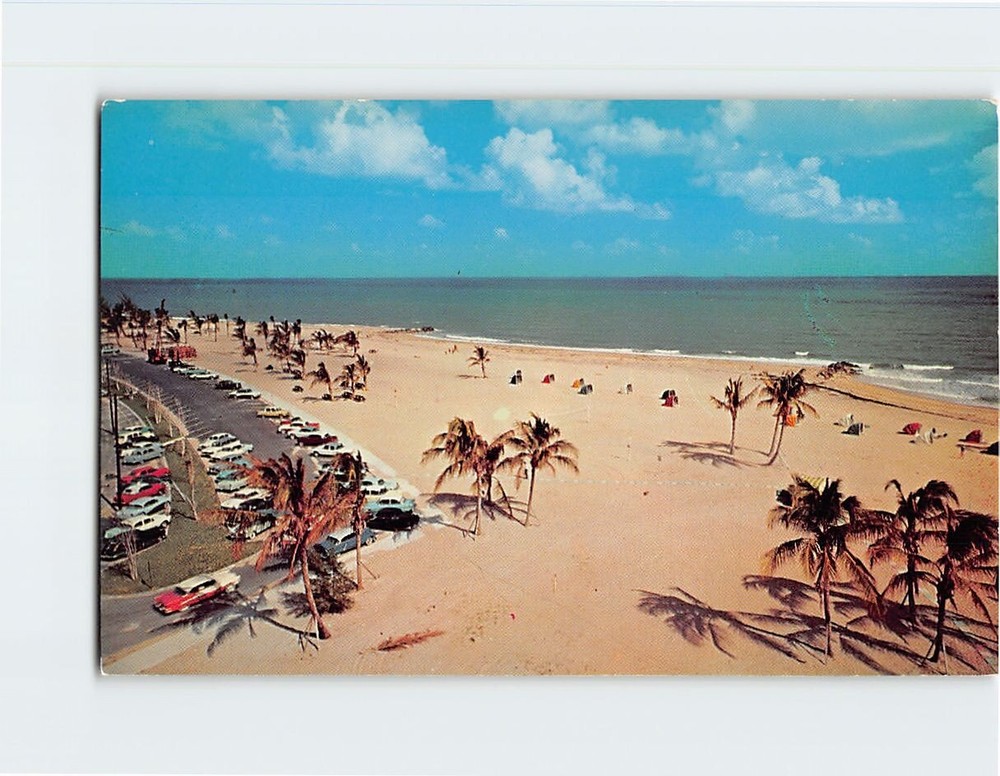 Postcard Beach Scene Fort Lauderdale Florida USA