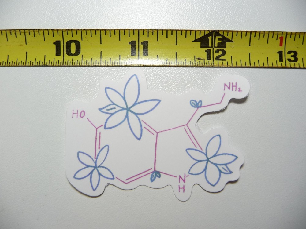 Serotonin Molecule Sleep Decal Sticker for Science Teachers