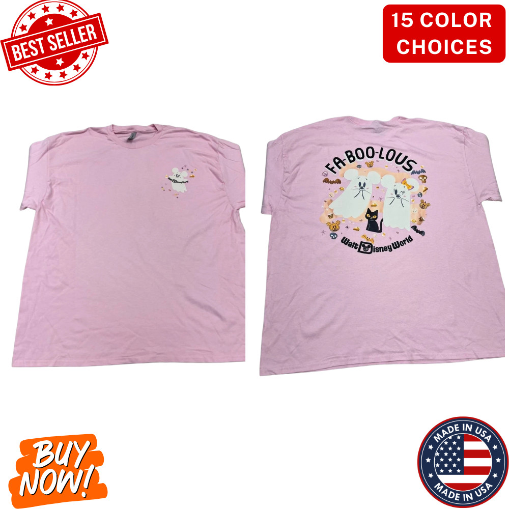 2025 Walt Disney World Halloween Mickey Minnie Ghost Fa-Boo-Lous TShirt Inspired
