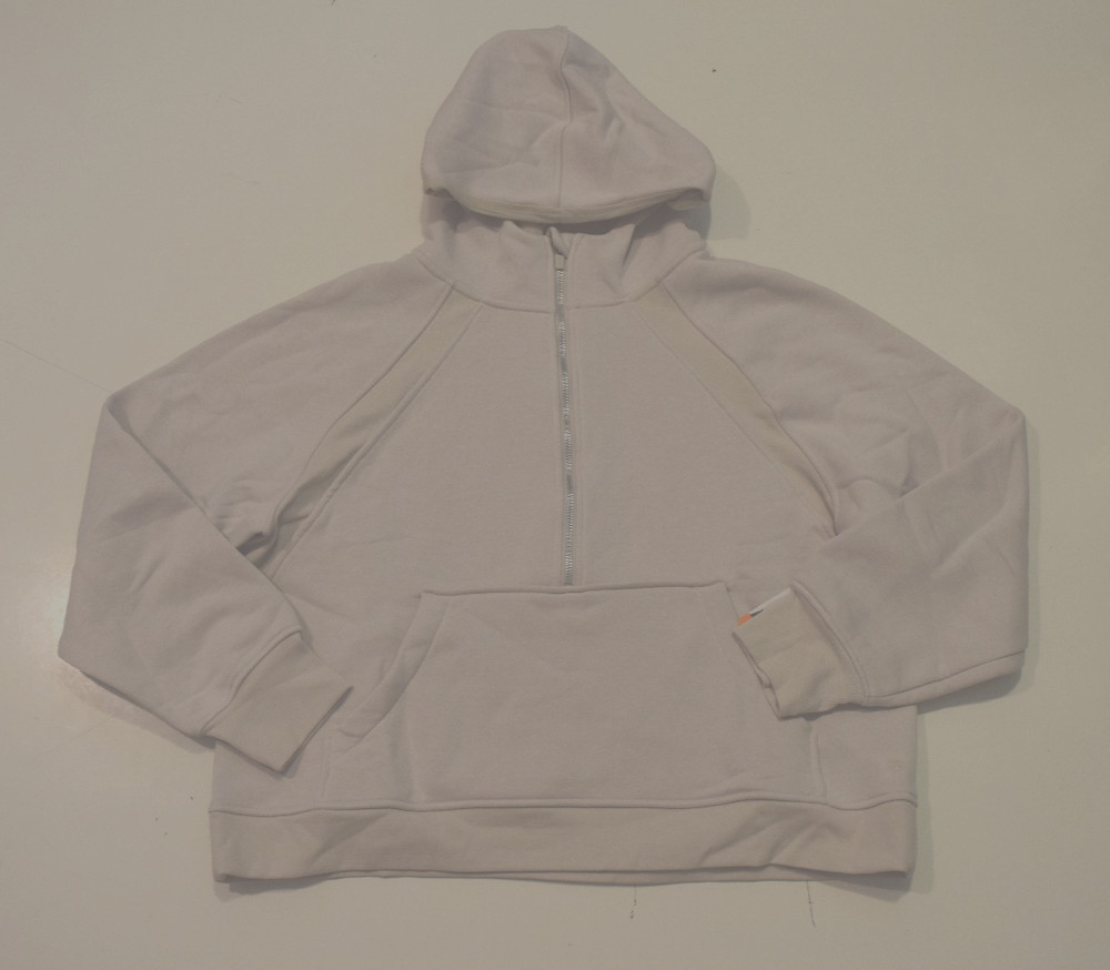 DANSKIN Womens Moonbeam Mixed Rib Cozy Half 1/2 Zip Pullover Hoodie NWT Sz Small
